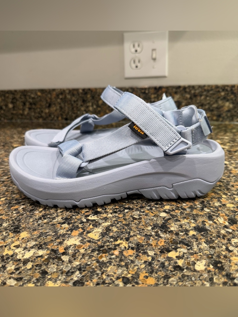 Teva Women's Platform Sandal in Light Blue 8